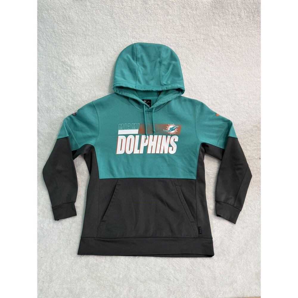 Nike Miami Dolphins Therma Dri-FIT On-Field Hoodie Mens M Medium NFL Colorblock